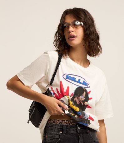 Remera T-shirt en Algodón con Estampa Billie Eilish 3