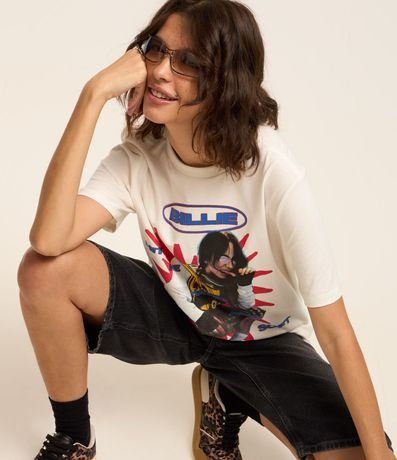 Remera T-shirt en Algodón con Estampa Billie Eilish 4