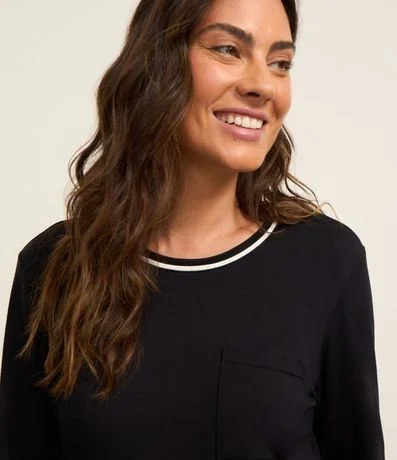 Pijama Largo en Viscosa con Bies Contrastante 3