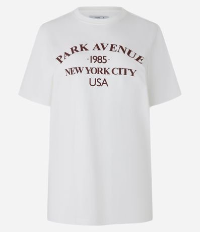 Remera Manga Corta en Algodón con Estampa Park Avenue Nyc 7