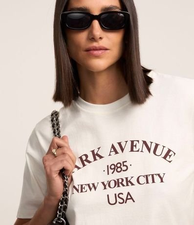 Remera Manga Corta en Algodón con Estampa Park Avenue Nyc 3