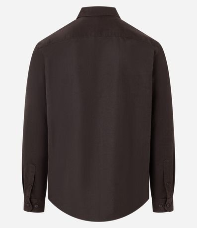 Camisa Regular en Sarga con Abotonado 7