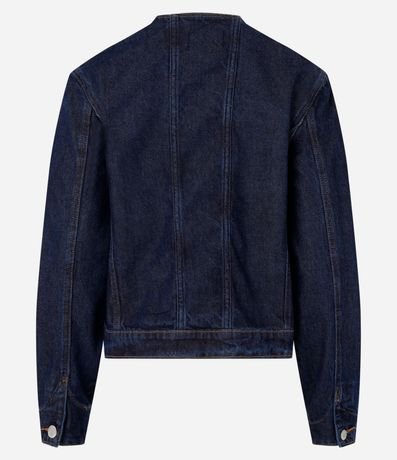 Campera en Jeans con Detalle de Costura Contrastante 7