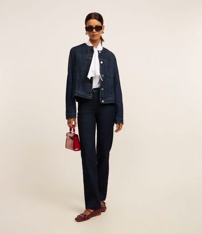 Campera en Jeans con Detalle de Costura Contrastante 2