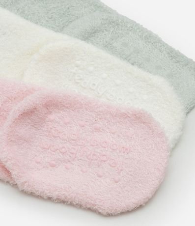 Kit 03 Medias Infantiles en Chenille Estampa de Animalitos - Talle 0 a 12 meses 3