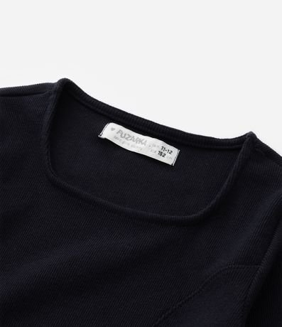 Blusa Corta Infantil Acanalada - Talle 5 a 14 años 4