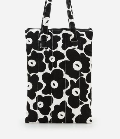 Case de Notebook con Asa y Estampa Floral Bicolor 3