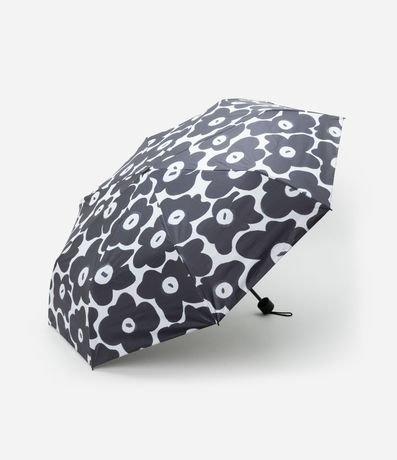 Sombrilla con Estampa Floral Bicolor