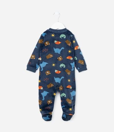 Mono Infantil en Plush con Estampa Dinos - Talle RN a 24 meses 3