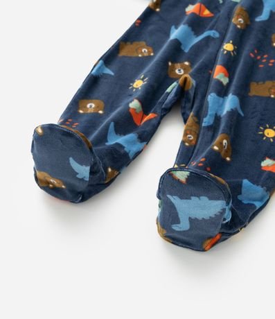 Mono Infantil en Plush con Estampa Dinos - Talle RN a 24 meses 5