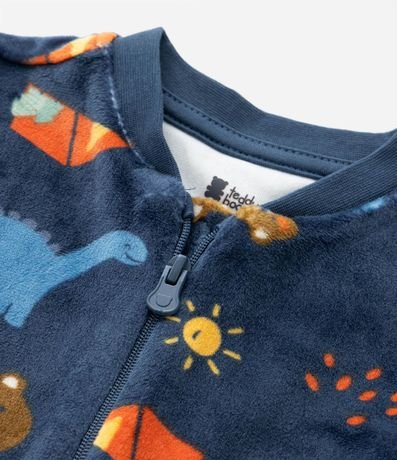 Mono Infantil en Plush con Estampa Dinos - Talle RN a 24 meses 7