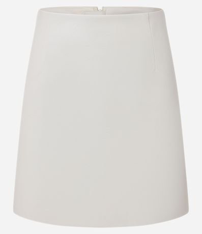 Pollera Evasê Corta en PU con Cremallera 4