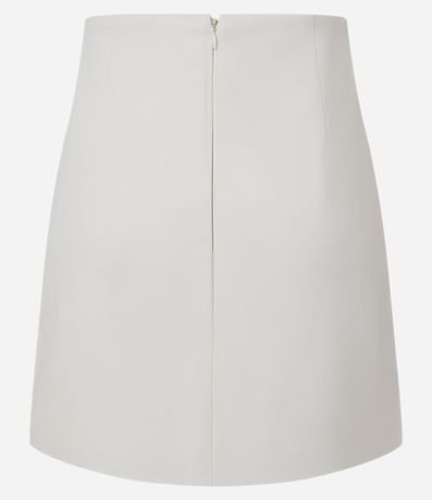 Pollera Evasê Corta en PU con Cremallera 5