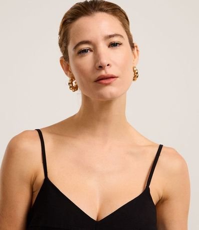 Vestido Evasé Largo en Crepé con Recorte en el Busto 4