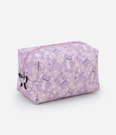 Neceser Rectangular Mediana en PU con Estampa Angel