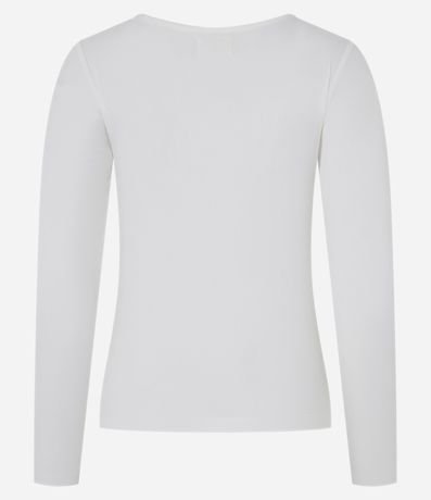 Blusa Pijama Acanalada con Botones en el Cuello Redondo 6