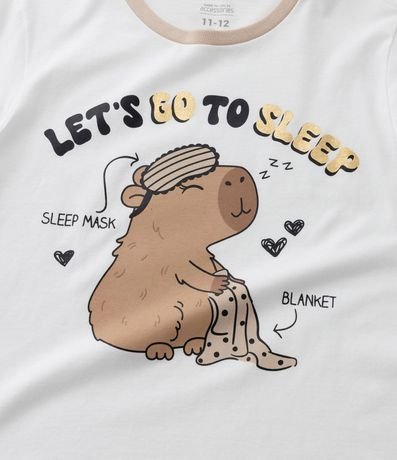 Pijama Larga Infantil con Estampa Capivara - Talle 5 a 14 años 7