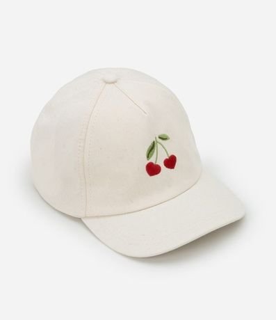 Gorra Infantil Ala Curva con Bordado Cerezas - Talle U