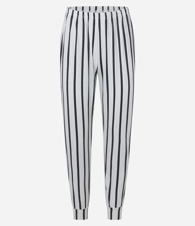 Pijama Largo en Peach Touch con Estampa Rayada y botones 6