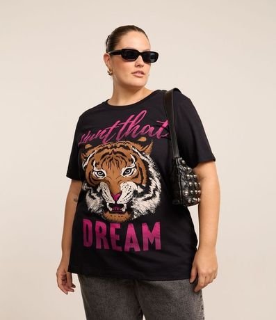 Remera en Algodón con Estampa Tigre Curve & Plus Size