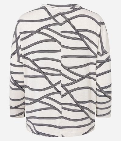 Blusa en Viscosa con Manga 7/8 y Estampado Geométrico 2