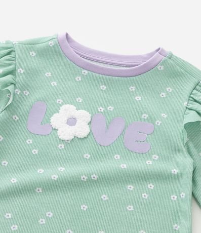 Pijama Infantil en Rib Bordado y Volados - Talle 2 a 4 años 9