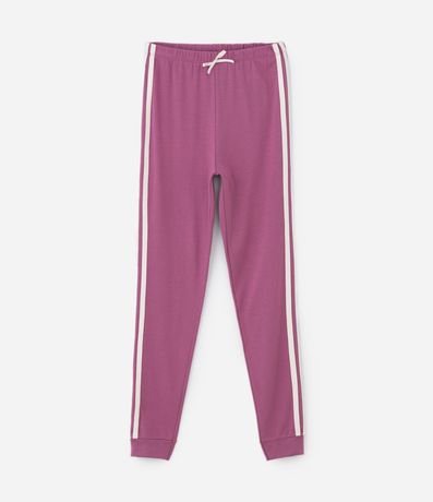 Pijama Largo Infantil en Algodón con Estampa de Cereza y Rayas Laterales -Talle 5 al 14 años 8