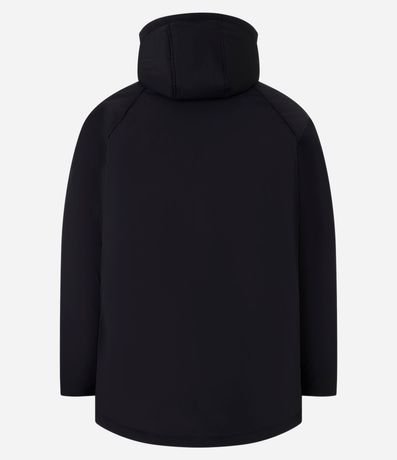 Campera Parka en Poliamida con Capucha y Bolsillos de Solapa 8