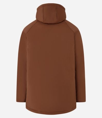 Campera Parka en Poliamida con Capucha y Bolsillos de Solapa 7