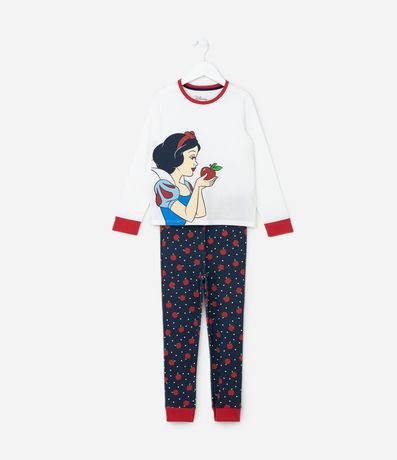 Pijama Infantil en Algodón Estampa de Blanca Nieves - Talle 2 a 8 años