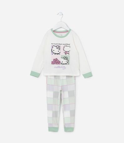 Pijama Largo Infantil en Algodón con Estampa Hello Kitty - Talle 2 al 6 años 1