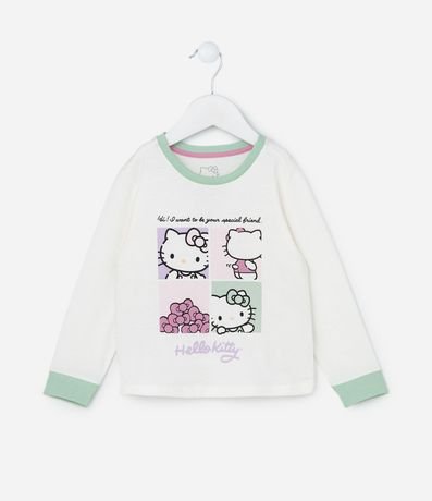 Pijama Largo Infantil en Algodón con Estampa Hello Kitty - Talle 2 al 6 años 2