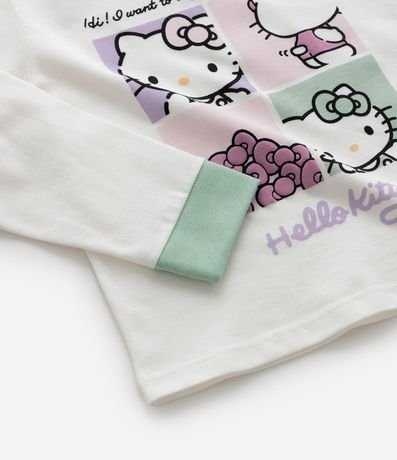 Pijama Largo Infantil en Algodón con Estampa Hello Kitty - Talle 2 al 6 años 5