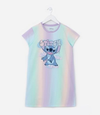 Camisón Infantil Estampa Tie-Dye Stitch - Talle 5 a 14 años