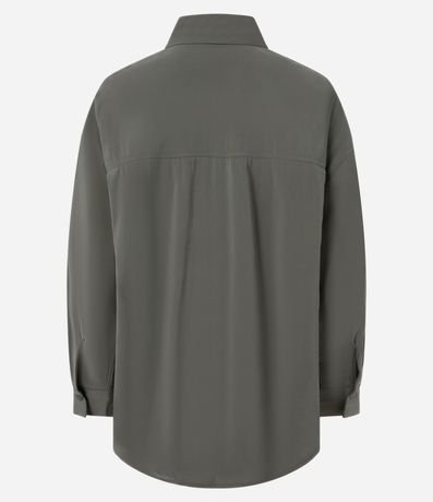 Camisa Amplia en Cupro con Abotonado 6