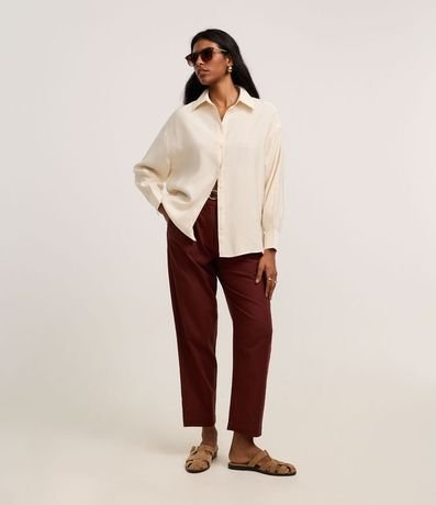 Camisa Amplia en Cupro con Abotonado 2