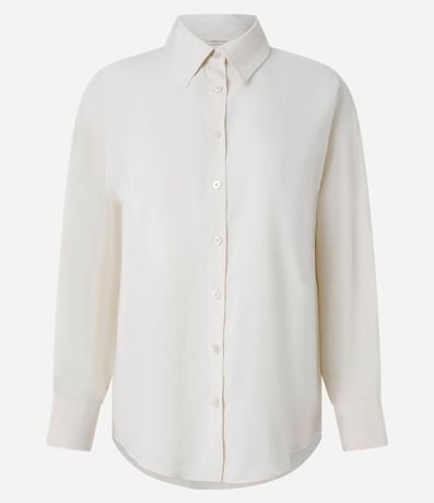 Camisa Amplia en Cupro con Abotonado 5