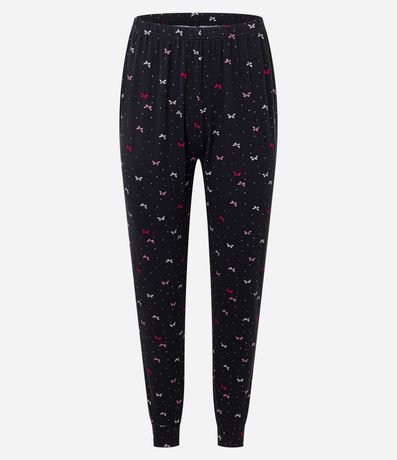 Pijama Largo con Lazo en la Parte Baja y Estampa Lacitos 6