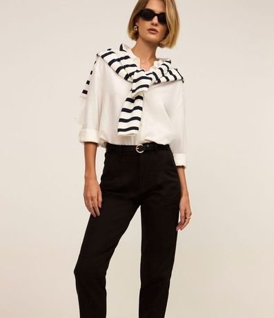 Pantalón Mom Jeans con Pliegues 2