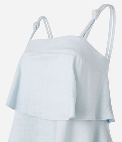 Blusa de breteles en Viscolino con Volados Sobrepuestos 6