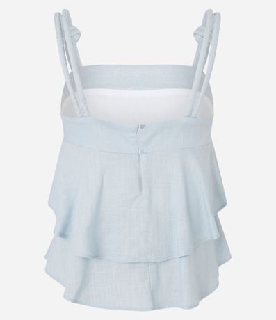 Blusa de breteles en Viscolino con Volados Sobrepuestos 7