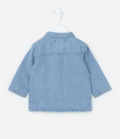 Campera Infantil en Jeans con Estampa Rayada - Talle 0 a 18 meses 2