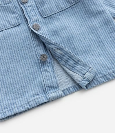 Campera Infantil en Jeans con Estampa Rayada - Talle 0 a 18 meses 5