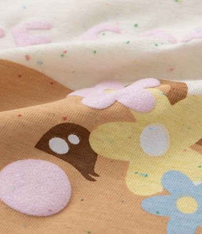 Pijama Largo Infantil con Estampa Carpincho con Flores - Talle 2 a 6 años 6