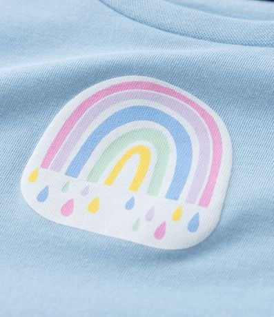 Pijama Infantil en Rib con Estampa Arco-Íris - Talle 2 a 4 años 8