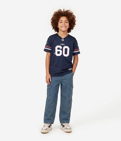 Remera Deportiva Infantil con Estampa Patriots NFL - Talle 5 a 14 años