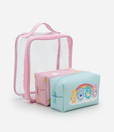 Kit 03 Neceseres en PU con Estampa de Los Ositos Cariñositos