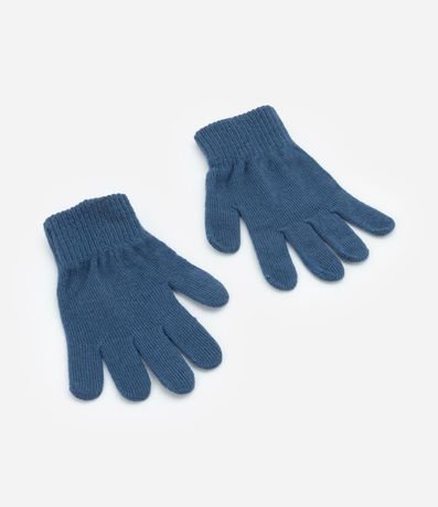 Conjunto Infantil de Gorro y Guante en Punto - Talle único 4