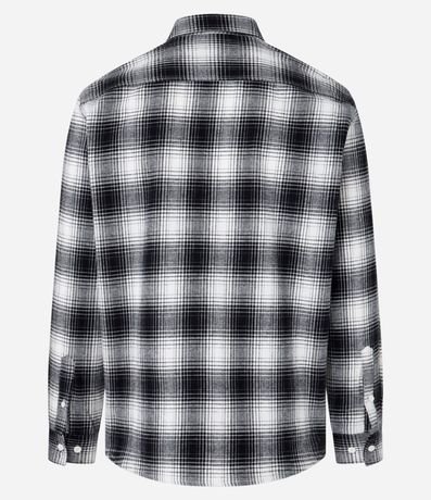 Camisa Comfort en Franela con Estampa de Cuadros 5