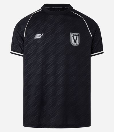 Remera Deportiva Fútbol en Tecnología Dry con Rib y Estampa Heat Print 4